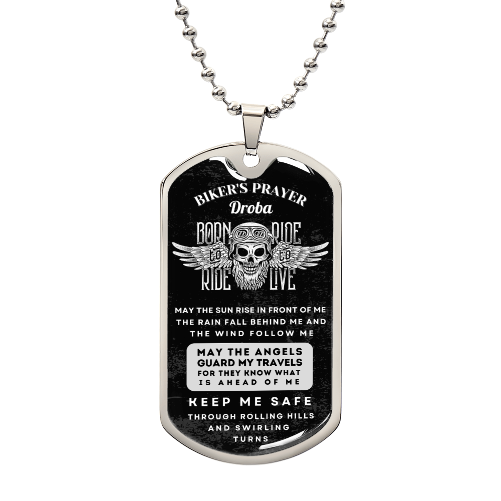 Dog Tag Necklace Biker prayer - Mr D