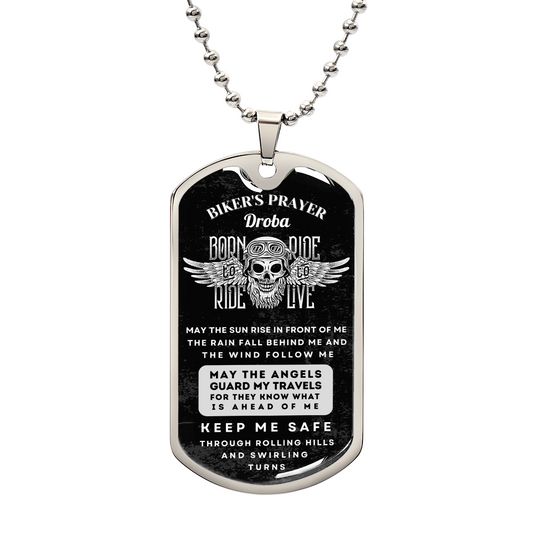 Dog Tag Necklace Biker prayer - Mr D