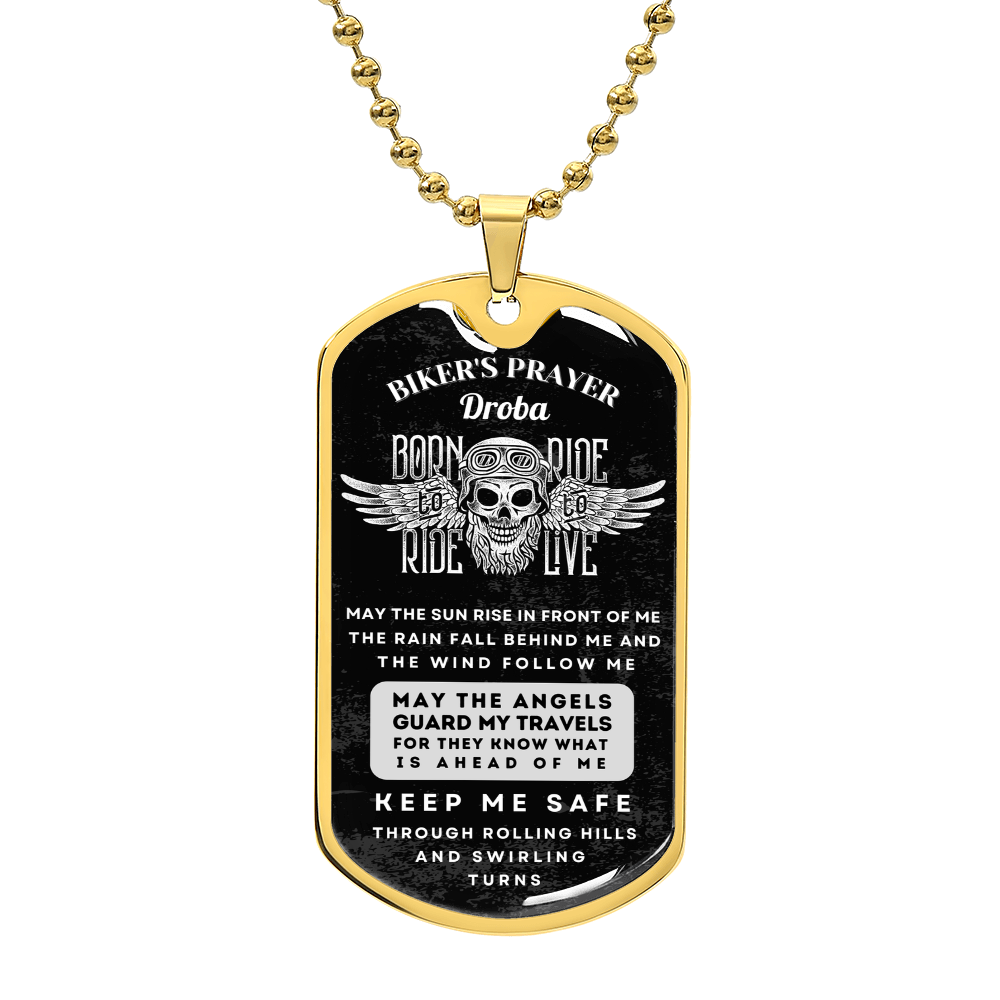 Dog Tag Necklace Biker prayer - Mr D