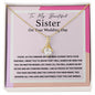 To My Beautiful Sister On Your Wedding Day | Alluring Beauty Necklace