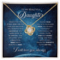 To my Beautiful Daughter-Reach for the Stars | Love Knot Necklace