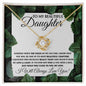 To My Beautiful Daughter - Leaf | Love Knot Necklace