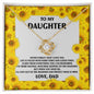 To my Daughter-Sunflower | Love Knot Necklace