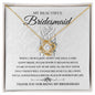 My Beautiful Bridesmaid - Thank You | Love Knot Necklace