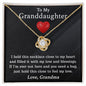 To My Granddaughter-Feel My Love | Love Knot Necklace