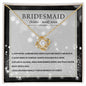 To My Bridesmaid - Noun | Love Knot Necklace