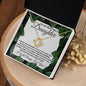 To My Beautiful Daughter - Leaf | Love Knot Necklace