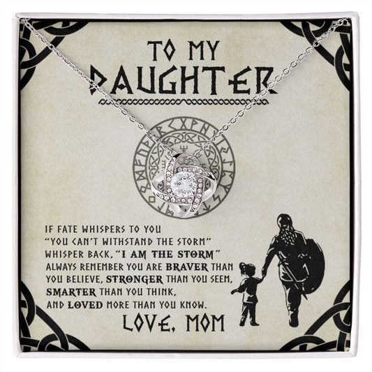 To My Daughter - The Storm | Love Knot Necklace