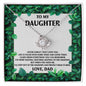 To my Daughter - Leaf | Love Knot Necklace