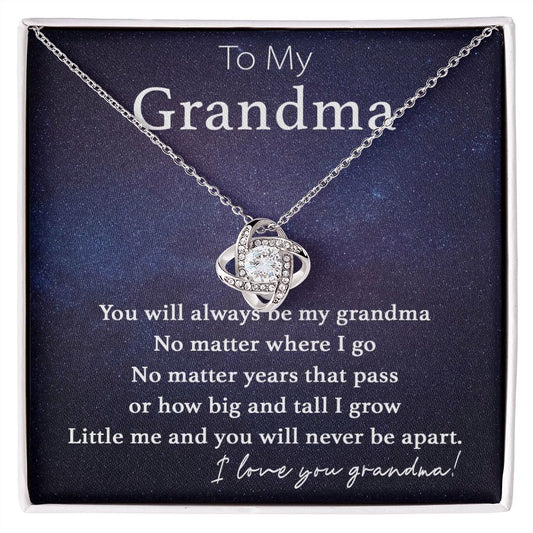 To My Grandma-Never Be Apart | Love Knot Necklace