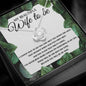 To My Beautiful Wife To Be-Pretty Smile | Love Knot Necklace