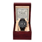 To My Smoking Hot Fiancé | Black Chronograph Watch