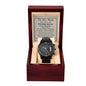 To My Man-Promise Watch | Black Chronograph Watch