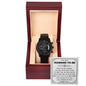 Husband To Be-I Do Black Chronograph Watch