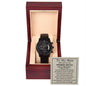 To My Man-Promise Watch | Black Chronograph Watch