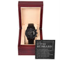 To My Future Husband | Black Chronograph Watch
