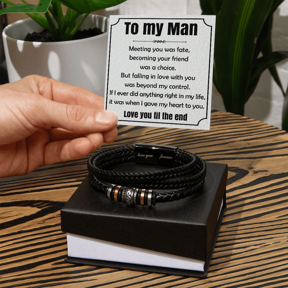 To My Man - Fate | Love You Forever Bracelet