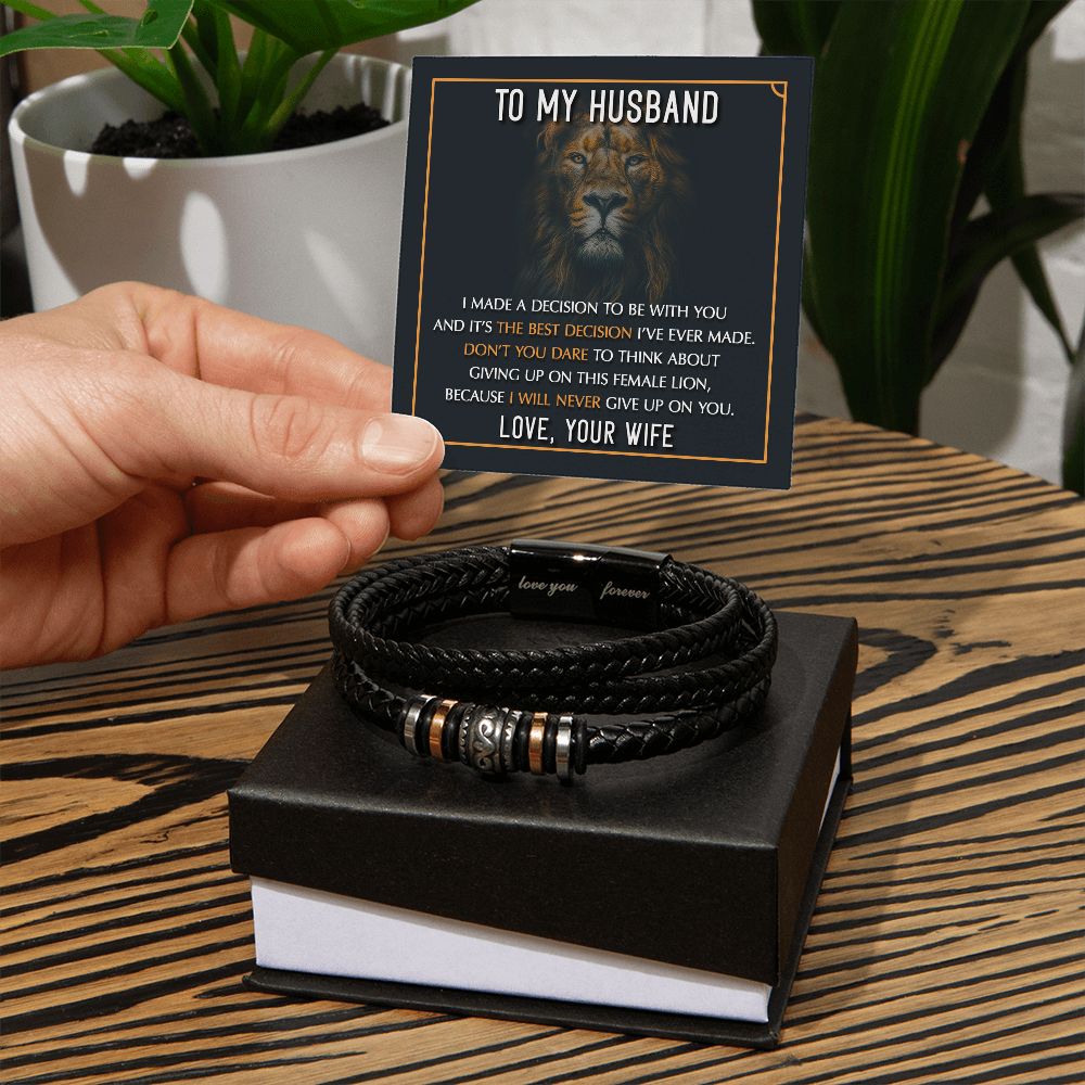 To My Husband-Best Decision | Love You Forever Bracelet