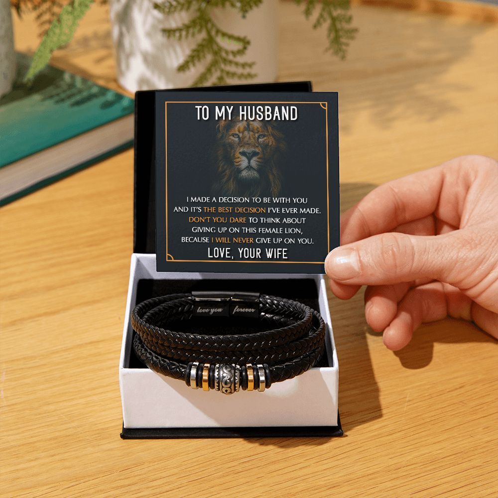 To My Husband-Best Decision | Love You Forever Bracelet