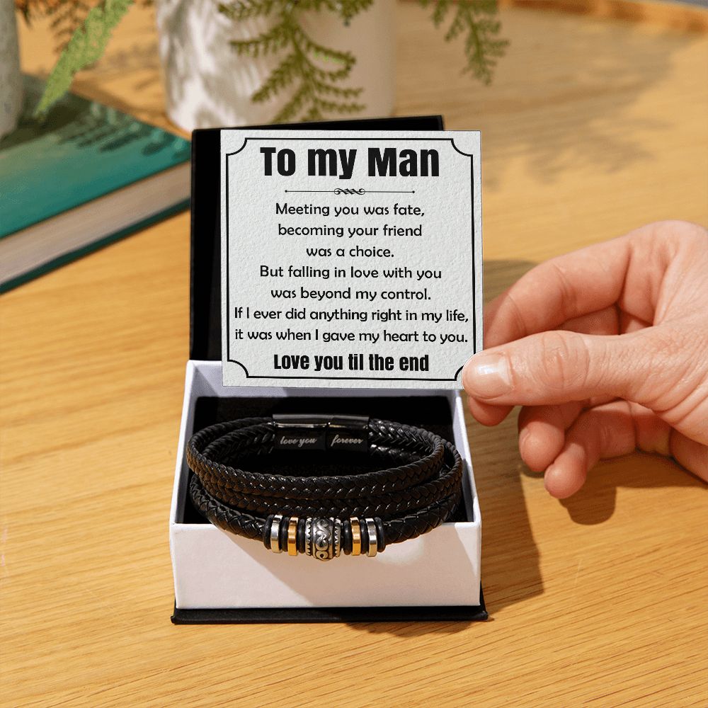 To My Man - Fate | Love You Forever Bracelet