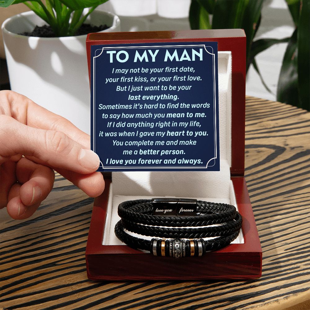 To My Man - First Kiss First Love | Love You Forever Bracelet