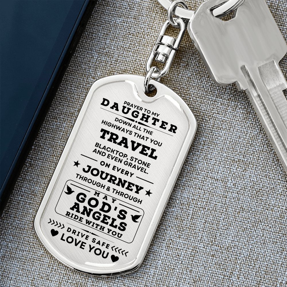 Dog Tag Keychain | Prayer to my Daughter