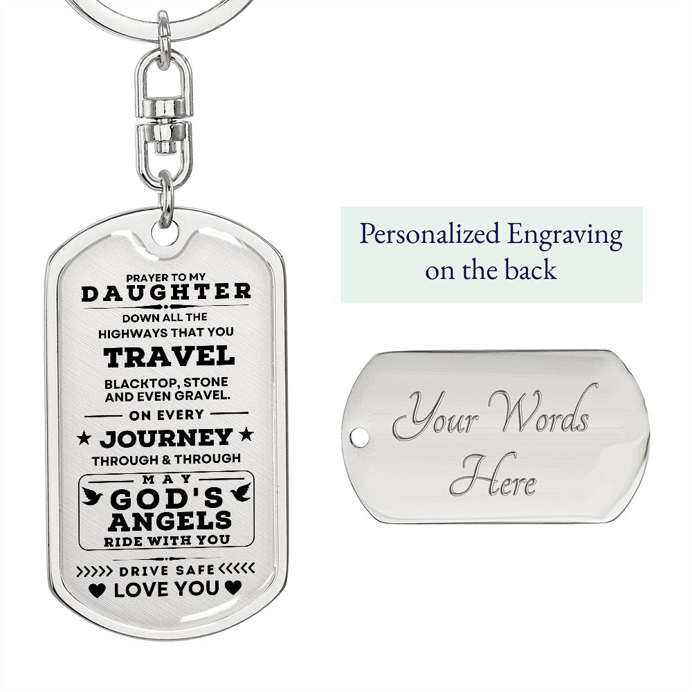 Dog Tag Keychain | Prayer to my Daughter