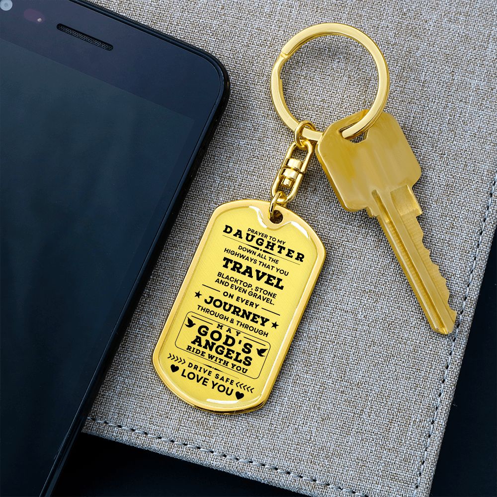 Dog Tag Keychain | Prayer to my Daughter