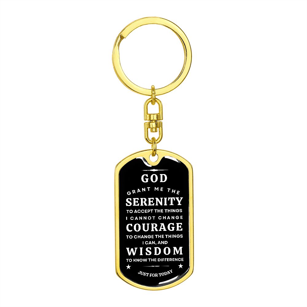 Keychain with Serenity Prayer for him or her
