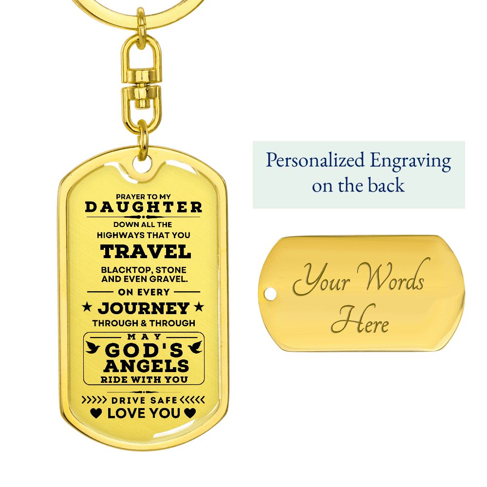 Dog Tag Keychain | Prayer to my Daughter
