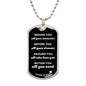Class of 2023 Graduation Military Dog Tag with Engraved Motivational Message