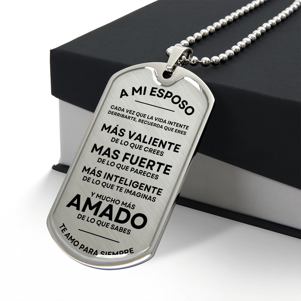 A Mi Esposo - Military Dog Tag Gift