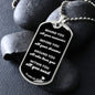 Class of 2023 Graduation Military Dog Tag with Engraved Motivational Message