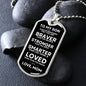 Gift for Son | Braver | From Mom | Dog Tag