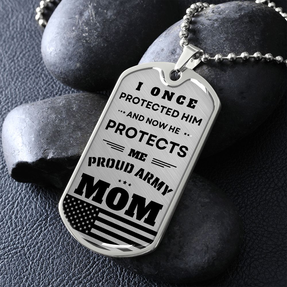 Military Dog Tag | Gift | Proud Army Mom