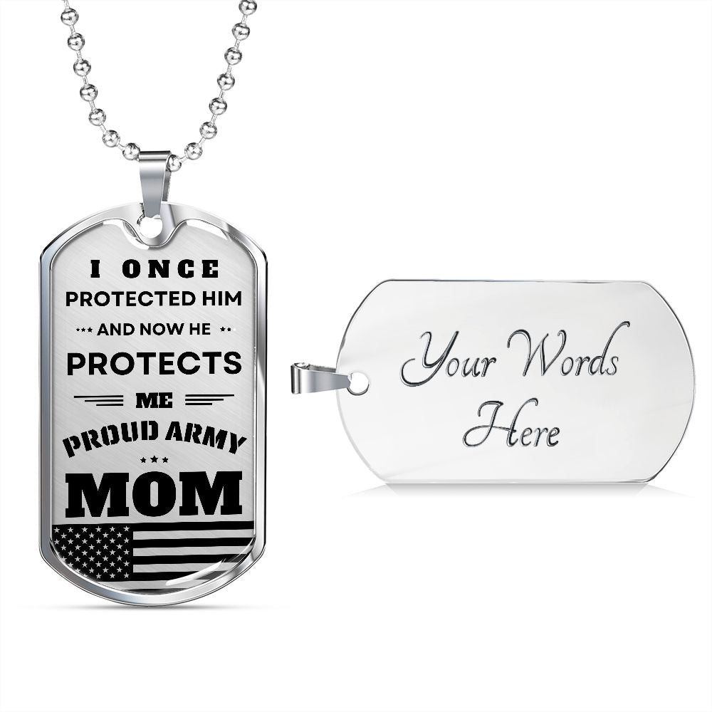 Military Dog Tag | Gift | Proud Army Mom
