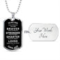 Military Dog Tag Necklace To My Son, Gift From Dad