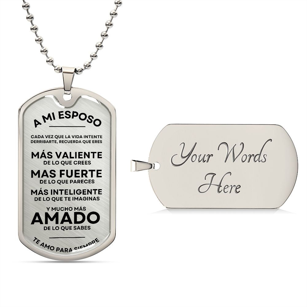 A Mi Esposo - Military Dog Tag Gift
