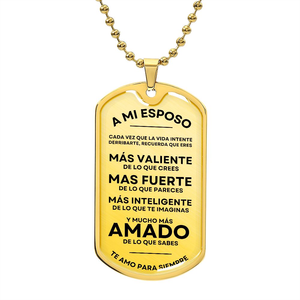 A Mi Esposo - Military Dog Tag Gift