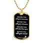 Class of 2023 Graduation Military Dog Tag with Engraved Motivational Message