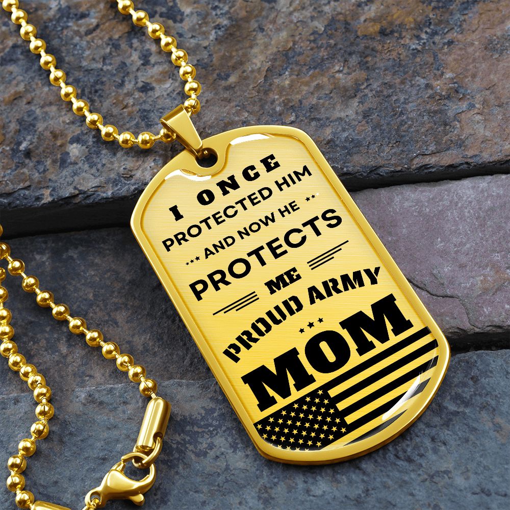 Military Dog Tag | Gift | Proud Army Mom