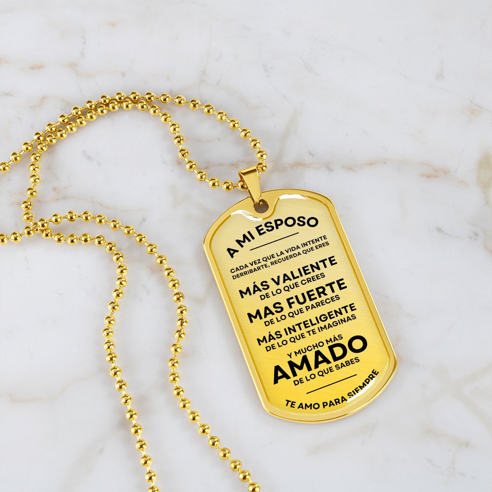 A Mi Esposo - Military Dog Tag Gift
