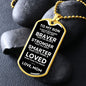Gift for Son | Braver | From Mom | Dog Tag