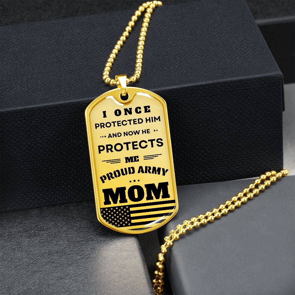 Military Dog Tag | Gift | Proud Army Mom
