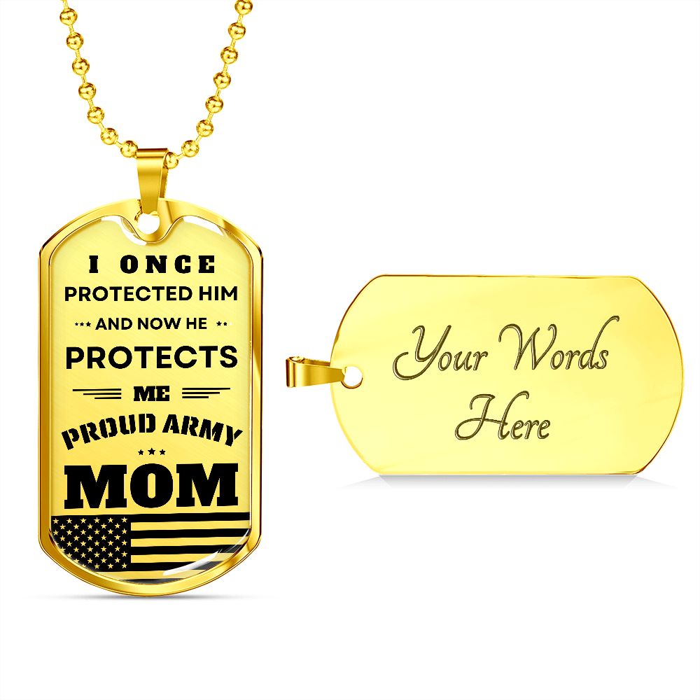 Military Dog Tag | Gift | Proud Army Mom