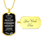 Military Dog Tag Necklace To My Son, Gift From Dad