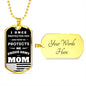 Military Tag | Necklace for Mom | Gift | Army Mom