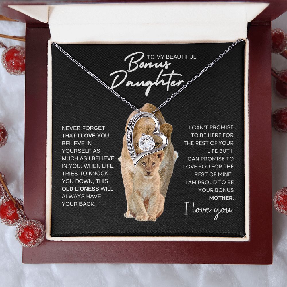Gift to Bonus Daughter | Old Lioness | Necklace | FL