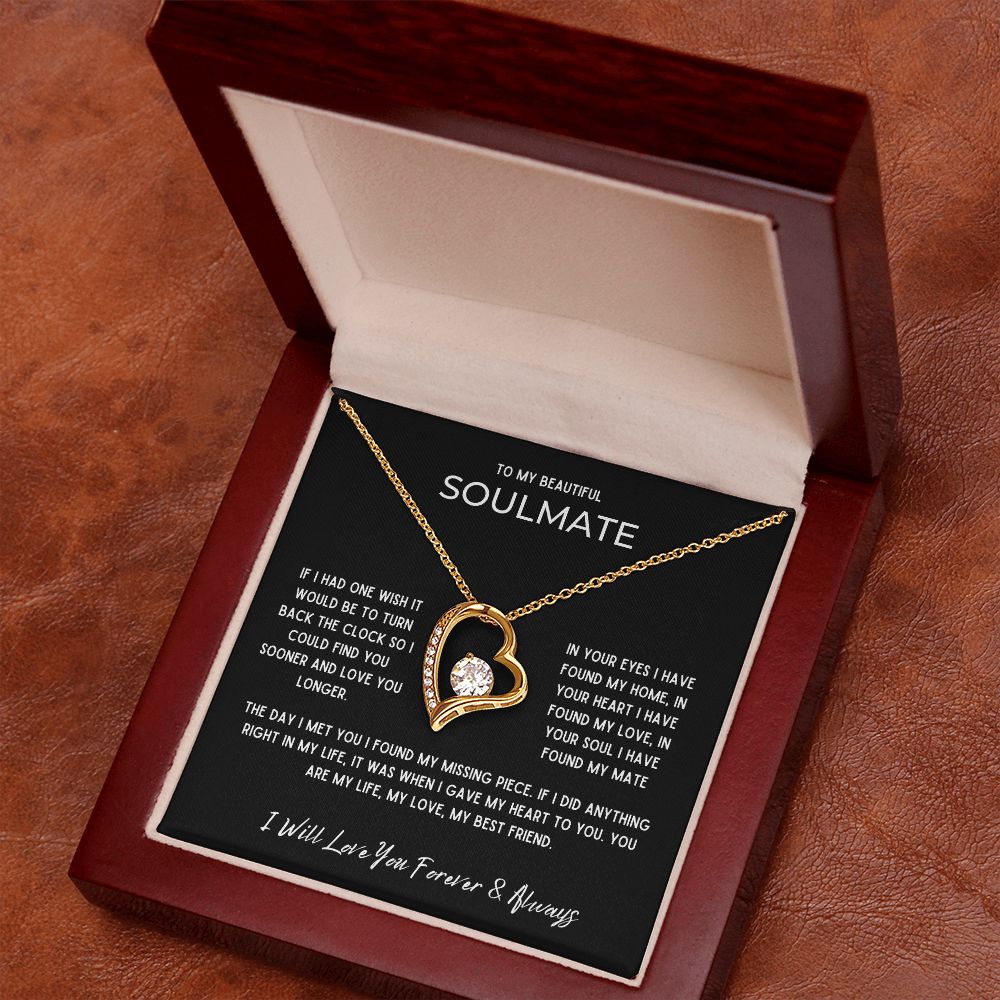 Gift To My Beautiful Soulmate | One Wish | Forever Love Necklace