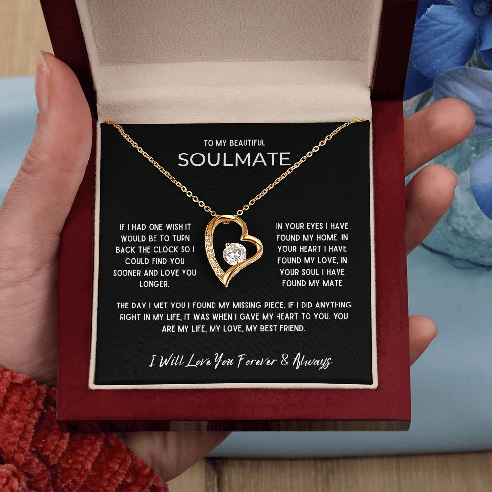 Gift To My Beautiful Soulmate | One Wish | Forever Love Necklace